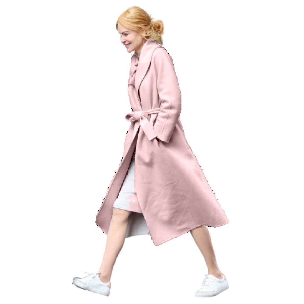 Babygirl Nicole Kidman Pink Long Coat | America Suits